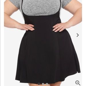 Black Skirt with Suspenders